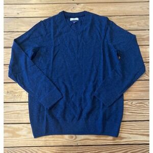 G2000 Man Wool V Neck Sweater Size Medium Men’s Blue